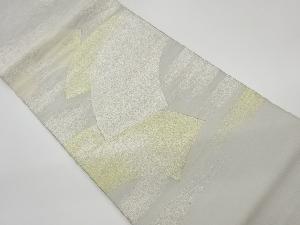 リサイクル　綴れ地紙に霞模様織出し袋帯